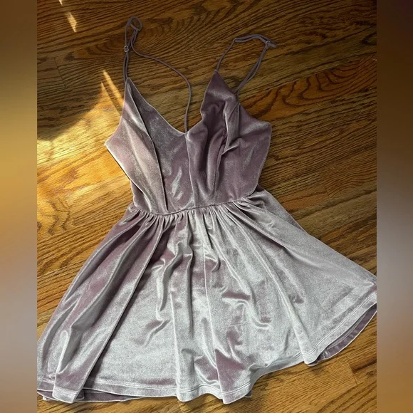 Purple Crushed Velvet Romper